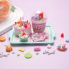 Girl Toy Making Ice Cream Cake Toys Game Kids Plastic Food Toy Diy Simulation Dessert Milk Tea Cup Set Toy For 3+ Years Child