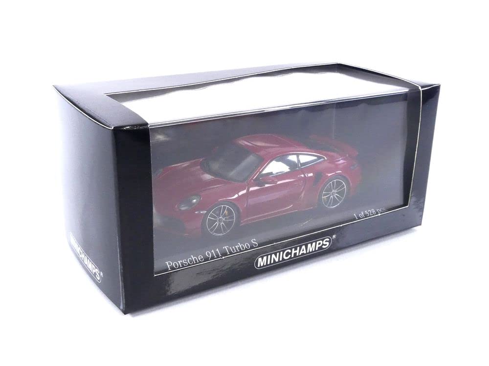 Minichamps scale Porsche 911 992 Turbo S Coupe Sport Design 2021 Red 1/43