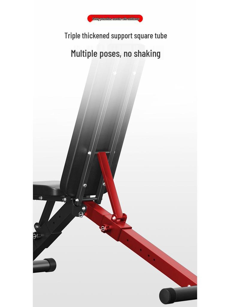 Multi-Functional Foldable Flat Bench for Fitness and Exercise