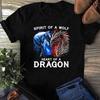 Spirit Of A Wolf Heart Of A Dragon, Wolf T Shirt, Silver Wolf Shirt, Husky Shirt, Wolf Lover Shirt, Wolf Moon Shirt