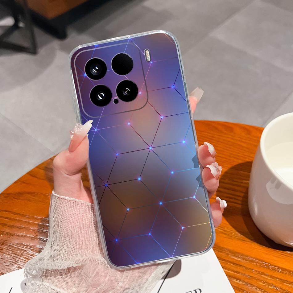 Leisure Flower Case For Xiaomi 15 Pro Clear Phone Bags Colourful Soft Back Cover For Xiaomi15 15Pro Silicone Anti Drop Housing