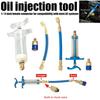 Car A/C Oil/Dye Injection 30Ml 1Oz With R-134A Low Side Quick Coupler Adapter 1/4  Air Conditioning Auto Manual Oiler Syringe