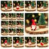 Glossy Miniature Christmas Figurine Handcrafted Cartoon Desktop Statue Glass Yoga Santa  Collectors