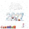 2027 Christmas Static Window Clings Santa Snowflake Decals for Glass - Winter Holiday Window Stickers
