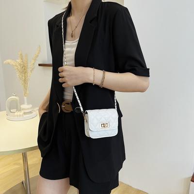 New Chain Bag Trendy Fashion Diamond Embroidery Thread Shoulder Bag Summer Crossbody Small Square Bag