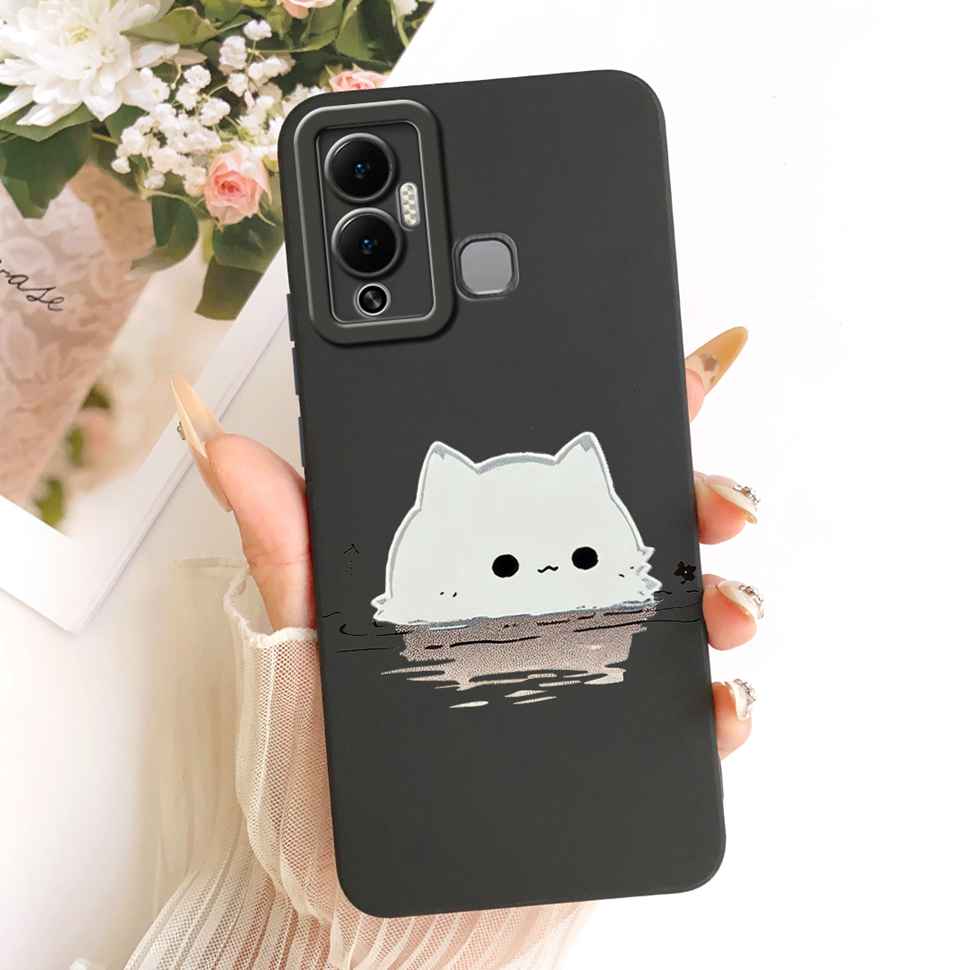 Casing For Infinix Hot 12 Play Cover X6816C X6816 Silicone Cat Dragon Pattern Case For Infinix Hot12 Hot 12 Play Shell Covers