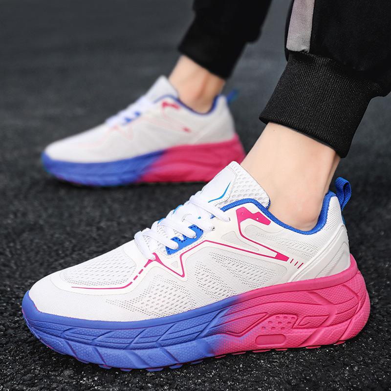 

Men s and women s cushioning rebound marathon long running shoes shock absorption lightweight breathable ******** rope 36 белый