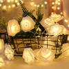 LED Rose String Lights, 10 LED, Indoor Outdoor DIY Decor, Battery Box (Battery Not Included)