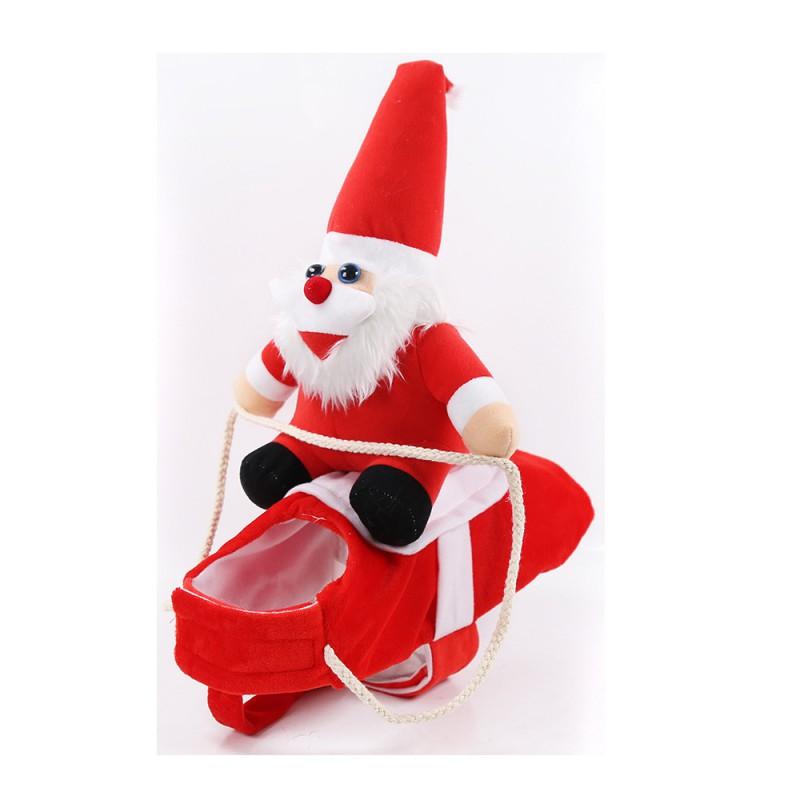 Christmas Pet Costume Santa Riding Outfit Dogs Cats Medium Large Breeds