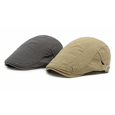 Fashion Spring Summer Beret Hat Cotton Casual Newsboy Hat Adjustable Soft Painter Hat Men Women