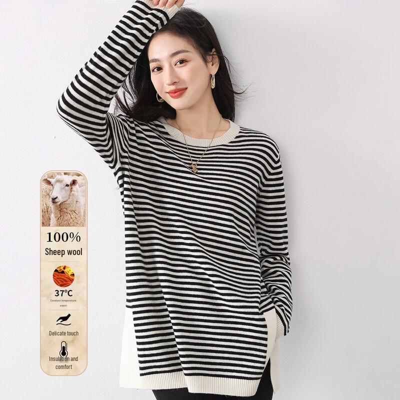 

Mokana Women s Long Sleeve Wool Sweater One Size