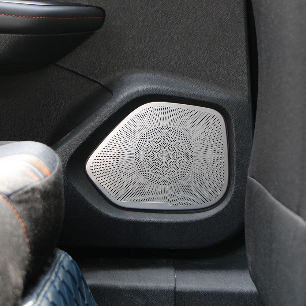 4pcs for Peugeot 2008 2019-2023 E2008 2020-2022 Door Audio Speaker Cover Trim Handle Loudspeaker Panel Stickers Auto Accessories