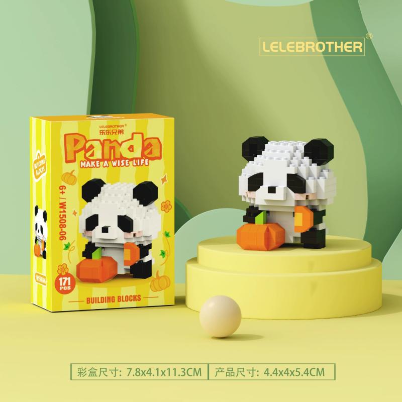 Cartoon Anime Kawaii Roter Panda Serie Bausteine Wohnzimmer Dekoration Lernspielzeug Kinder Weihnachtsgeschenk