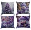 Christmas Pillow Cover Polyester Printed New Office Sofa Cushion Decoration Home Pillow Cover
