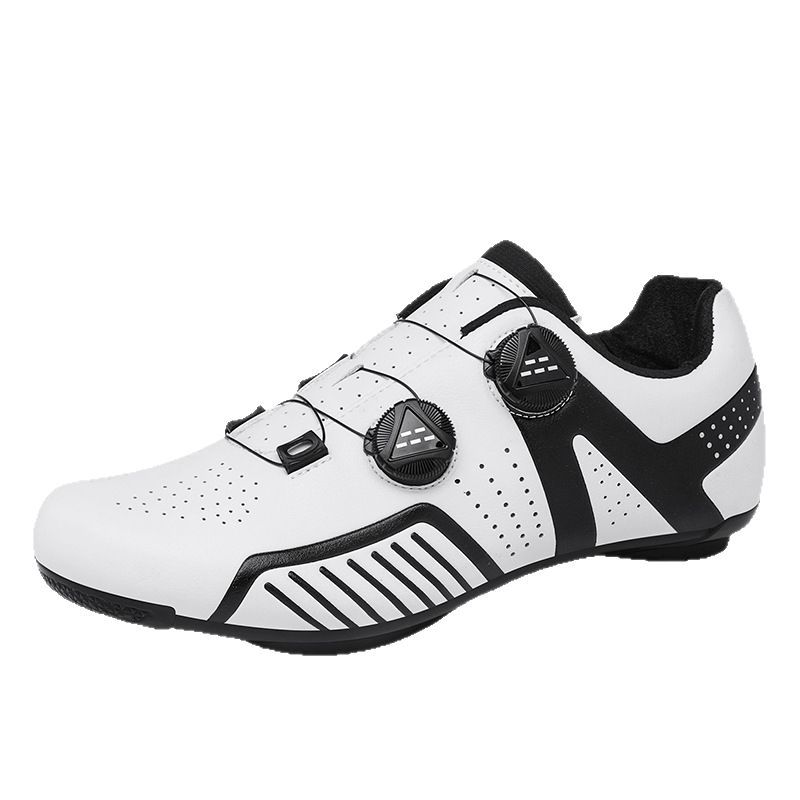 Neue Fahrradschuhe mit Schlössern Doppelschnallen-Schuhe Rennrad-Powerschuhe für Herren und Damen Harte Sohle Mountainbike-Gummisohle