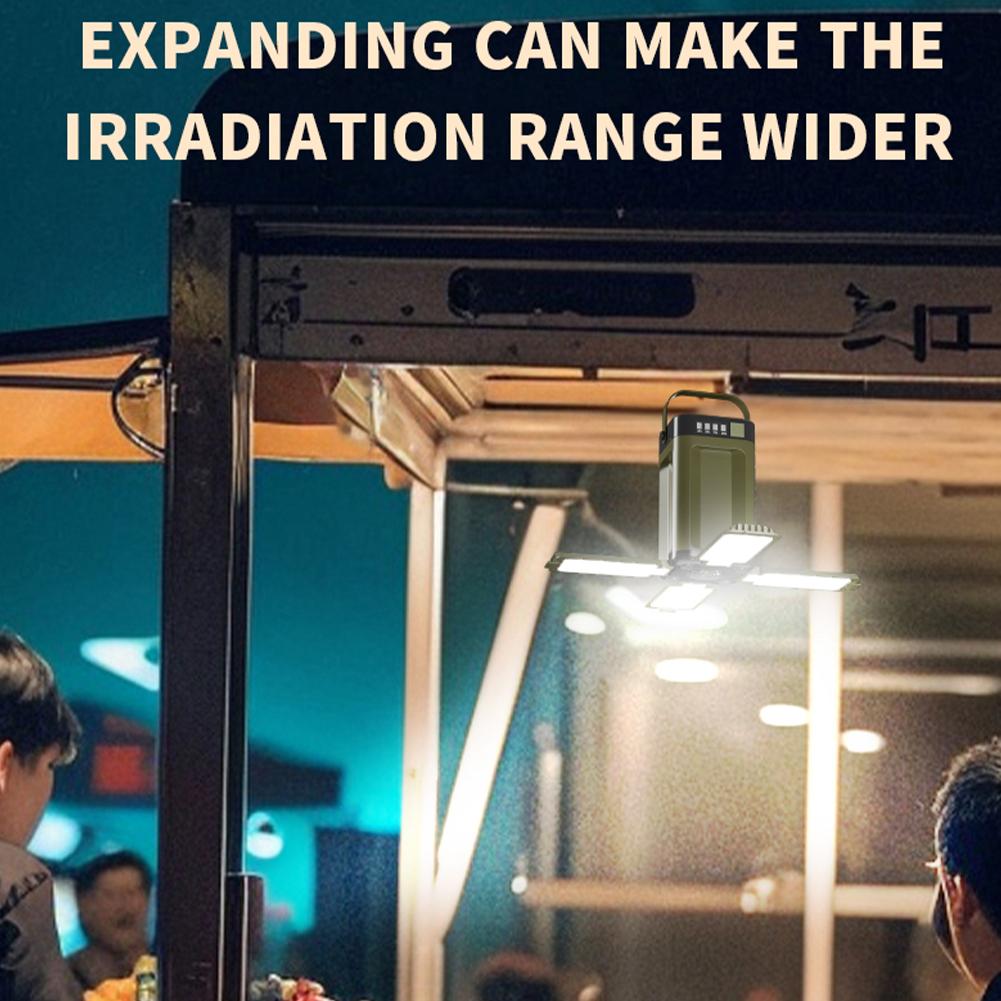 Foldable Camping Light Waterproof Rechargeable Lantern Solar Camping Lantern LED Tent Light for Camping Hiking Fishing