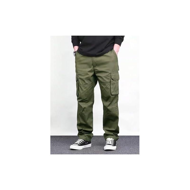 Lymio Men Cargo || Men Cargo Pants || Men Cargo Pants Cotton || Cargos for Men (Cargo-46-49) (in, Alpha, XL, Green)