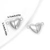 Magnetic Heart Clasp for Jewelry Making Stainless Steel Sturdy Fastening Solution Bracelet Necklace Gifts for Couples