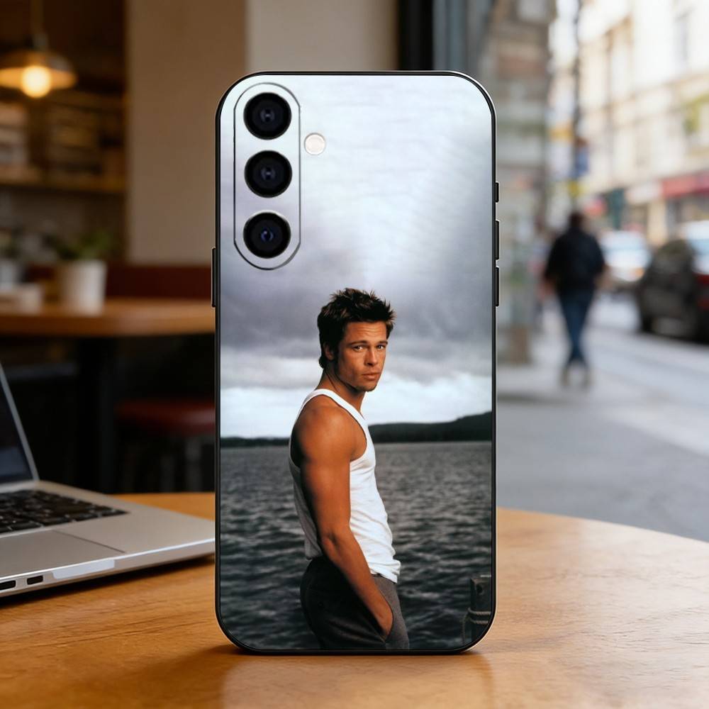 Brad Pitt Phone Case For Samsung Galaxy A73,A72,A71,A70,A53,A52,A51,Others Soft Black Cover