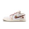 Jordan Air Jordan 1 Queen Abrasion Resistant Vintage Basketball Shoes Women's Beige Red DC0774-203(Team626-Queen)