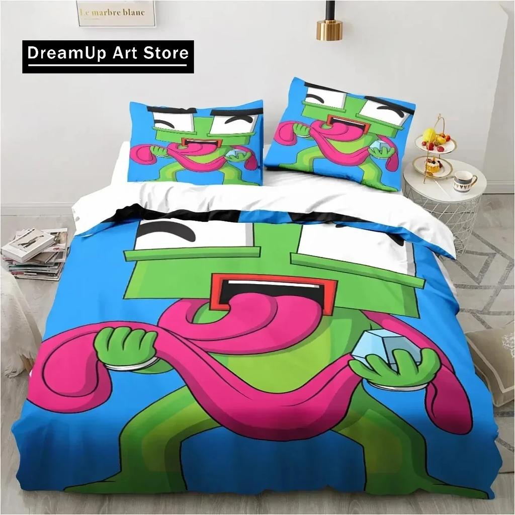 Set de lenjerie de pat amuzant pentru joacă 3D U-Dezgustător pentru Băieți Fete Mărime Twin Queen King Huse de plapumă Huse de pernă Pat băieți Dormitor Adult