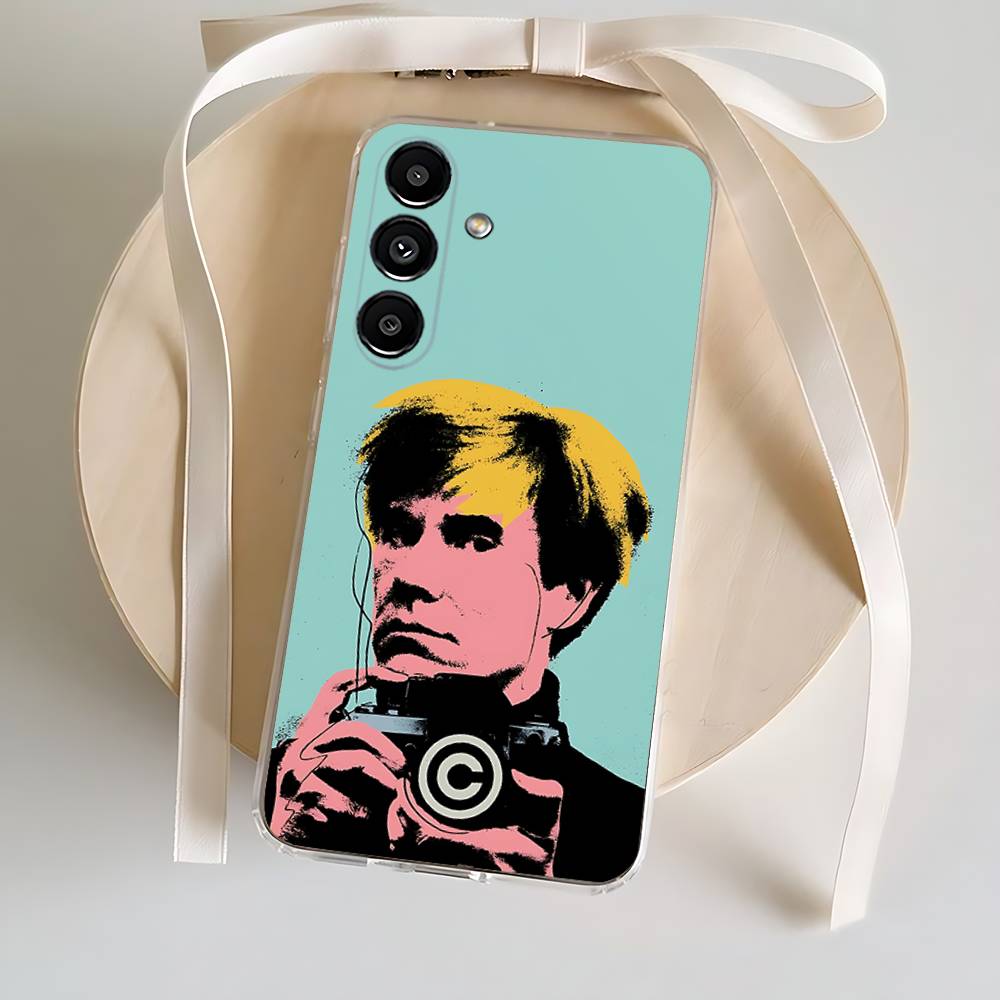 

A-Andy W-Warhol Art Phone Case For Samsung S24,30,21,22,23,20 FE,lite,PIus,Ultra,5G,Note,9,10 Transparent Cover SamsungS9