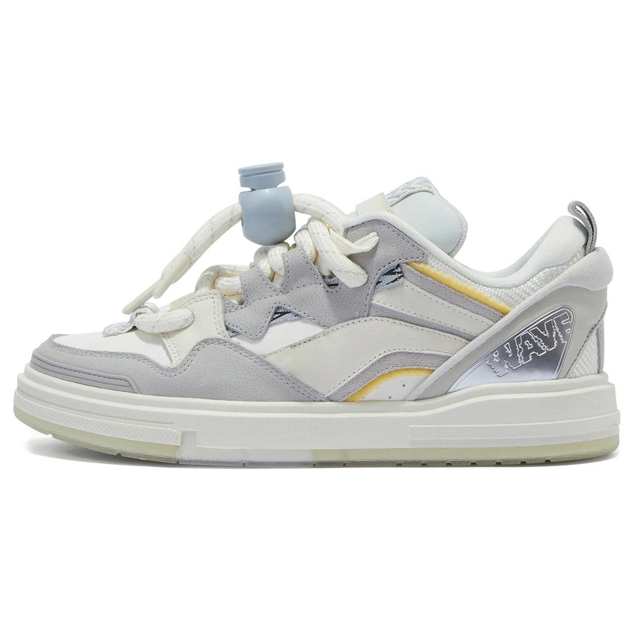 

New LiNing Wave SWAG Slip Resistant Low Top Gourd Shaped Lock Low Top Puffy Skateboard Shoes Women s Microcrystalline Gray AECT054-4 35.5