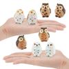 Simulation Forest Bird Animal Model Open-Footed Owl Desktop Static Decoration Ornament Toy