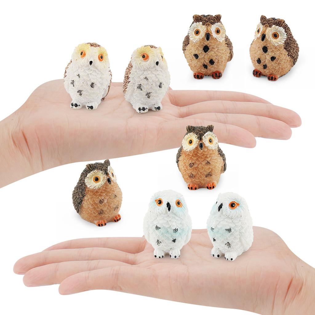 Simulation Forest Bird Animal Model Open-Footed Owl Desktop Static Decoration Ornament Toy