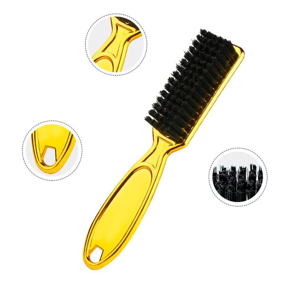Comb Blade Comb Soft Bristles Brush Scissors Cleaning Brush Men Oil Head Brush Skin Fade Brush