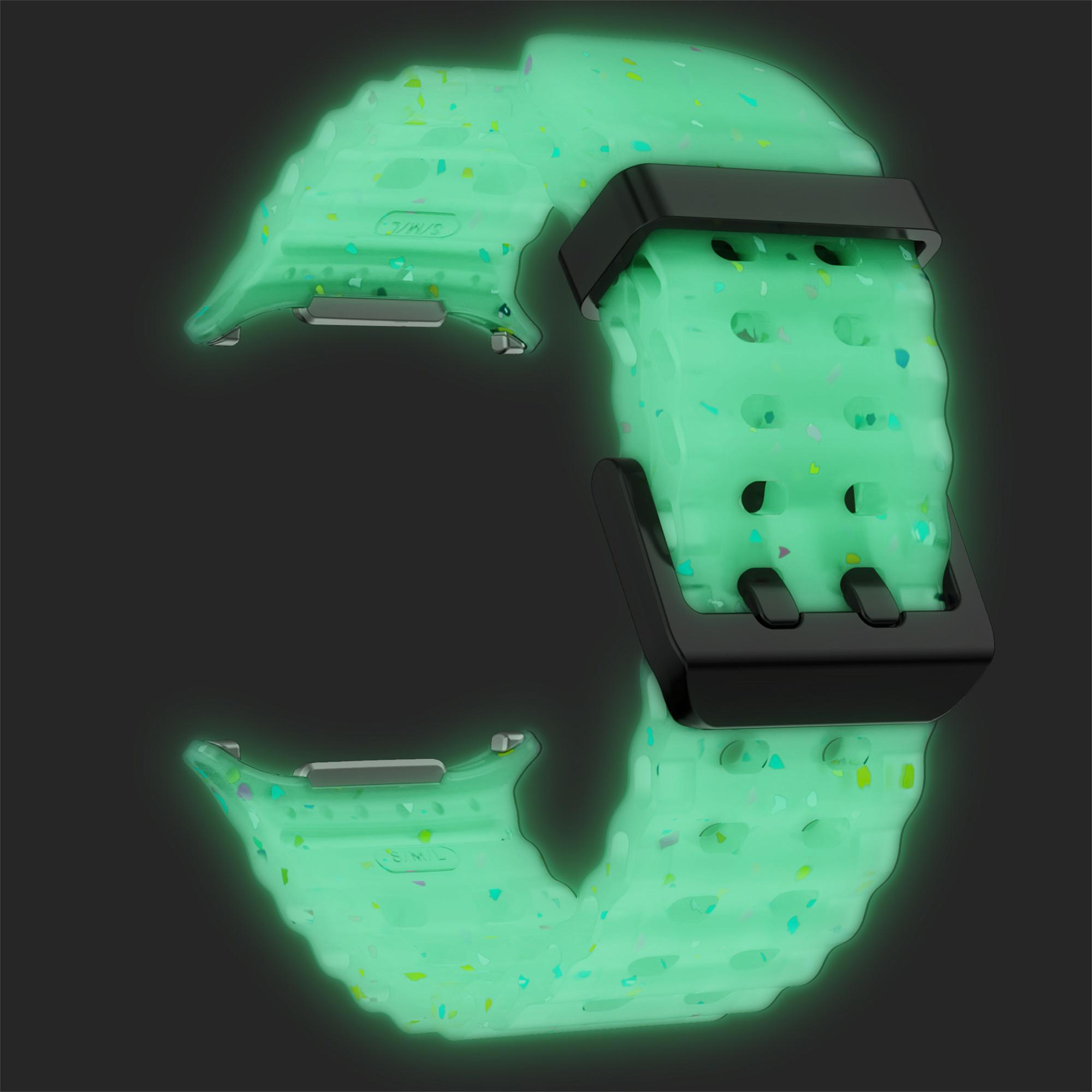 

For Samsung Galaxy Watch Ultra 47mm Replacement Strap Color Confetti Design Silicone Watch Band Transparent Luminous