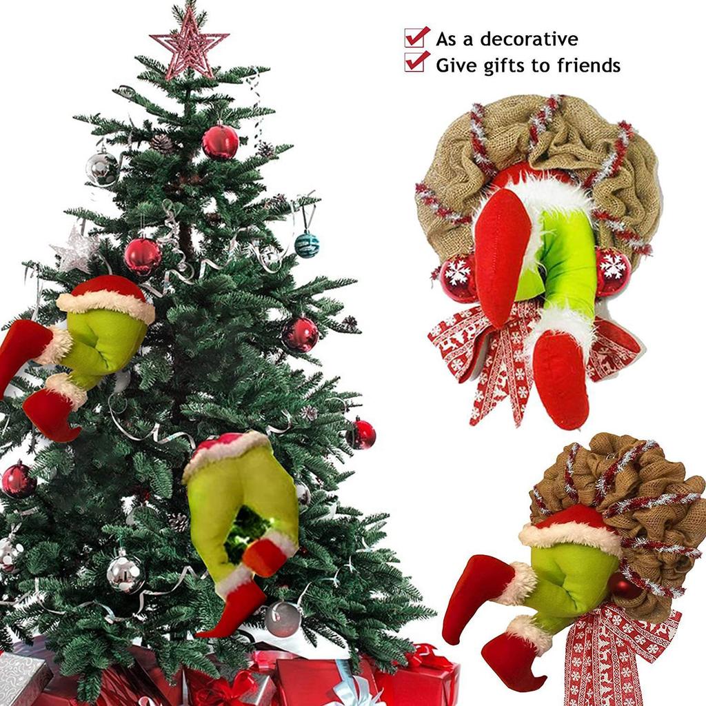 Weihnachts-Dieb-Kranz Weihnachts-Elfenbein-Kranz Weihnachts-Jute-Kranz Feiertagsdekoration