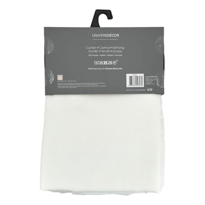 Paire de rideaux tamisant à œillets Effet Lin "Moonlight" Neige