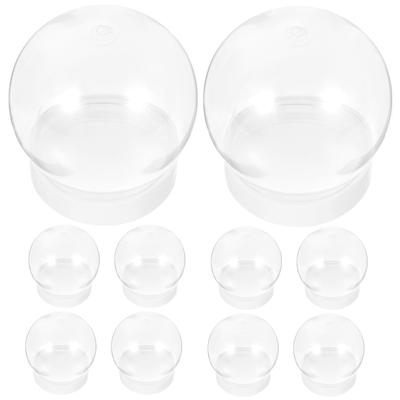 10 Pièces 300ml Bouteille en Plastique DIY Globe d'Eau Vide Neige de Noël Boule à Neige Fabrication Vide Accessoire de Fabrication de Boule à Neige Transparent