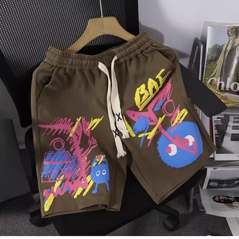 

Ретро шорты мужские летние модные брендовые свободные повседневные брюки с пятью точками Design Sense American Retro спортивные штаны 5XL коричневый