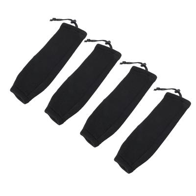 4PCS Boat Bumper Covers Marine Bumper Protective Sleeves for Twin Eye Center Rope Tube Style Bumper Black