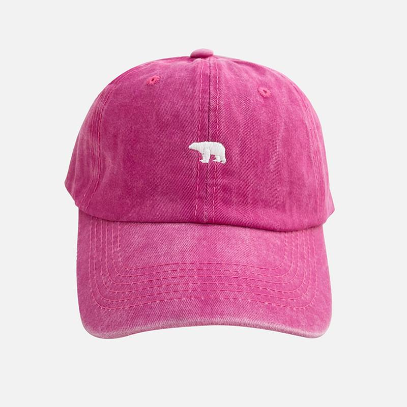 Chic Retro Pink Washed Cotton Duckbill Cap With Embroidery Perfect For Spring And Summer Outdoor Activities