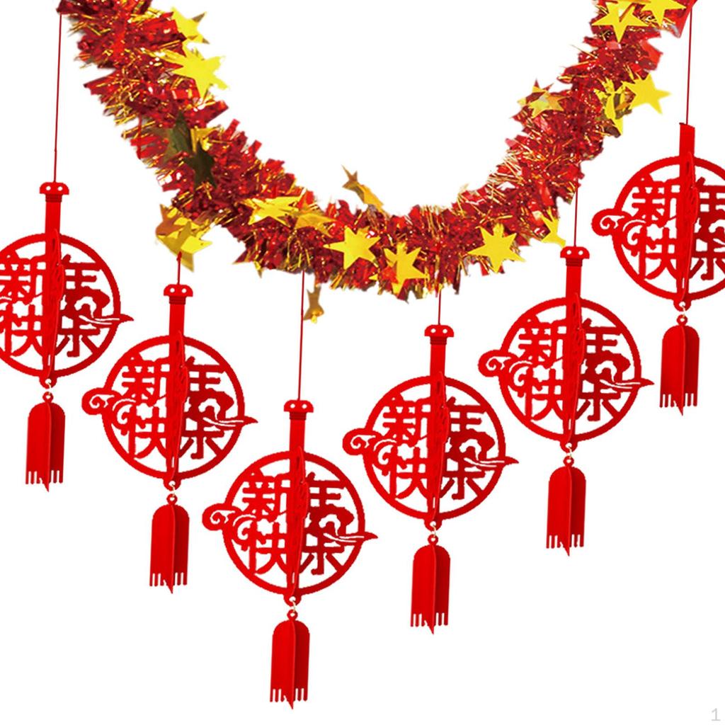 Chinese Year Banner Hanging Garland Lightweight Lunar Decoration Spring Festival