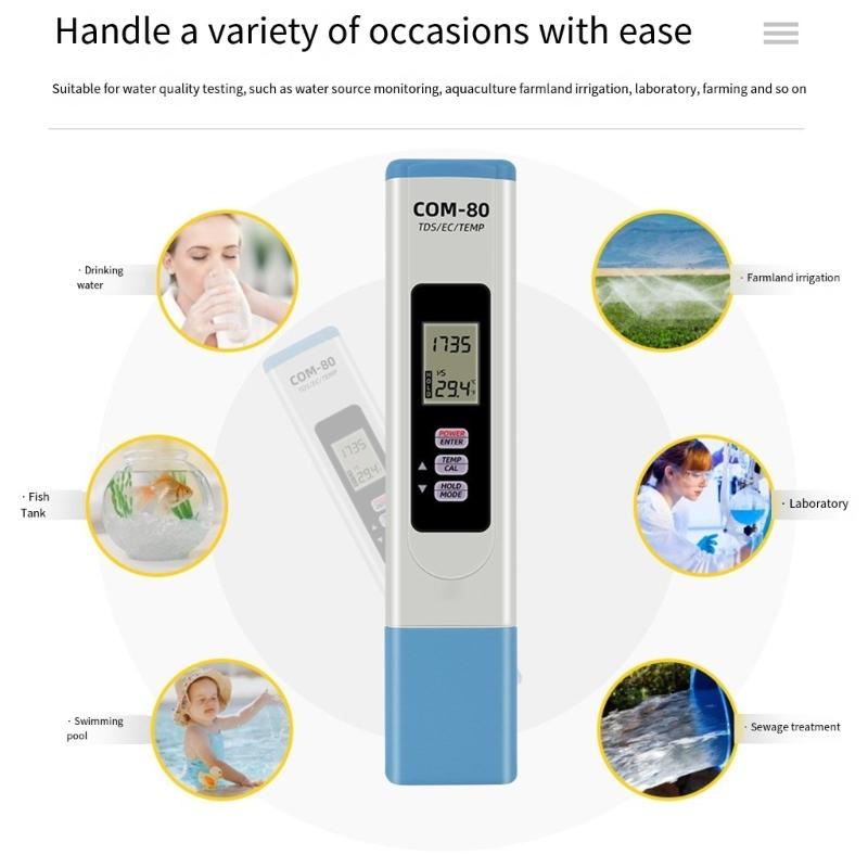 Waterproof Digital Salinity Tester Convenient Salinity and Temperature Tester for Accurate Water Quality Analysis