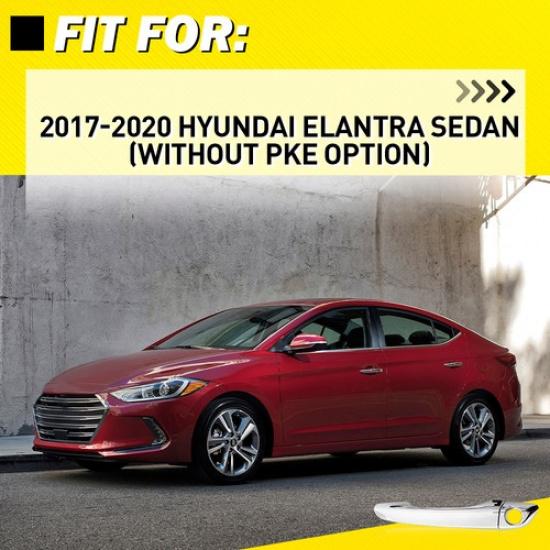 Chrome Black Door Exterior Handle For Hyundai Elantra 2017- Front Rear LH RH