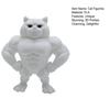 Muscle Cat Statue, 3D Printed Standing Muscular Cat Figurine, Funny Quirky Kitten Desk Ornament for Living Room, Bedroom, Office Desktop, Cabinet