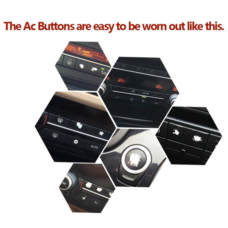 Dashboard AC Climate Ventilation Volume Button Caps For BMW 1 2 3 4 X1 X3 X5 X6 Series F20 F30 F35 F80 F25 F26 E70 E84 E90