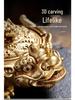 Golden Toad Resin Ashtray with Lid - Chinese Style Ornament for Home, Office, or Tea Table