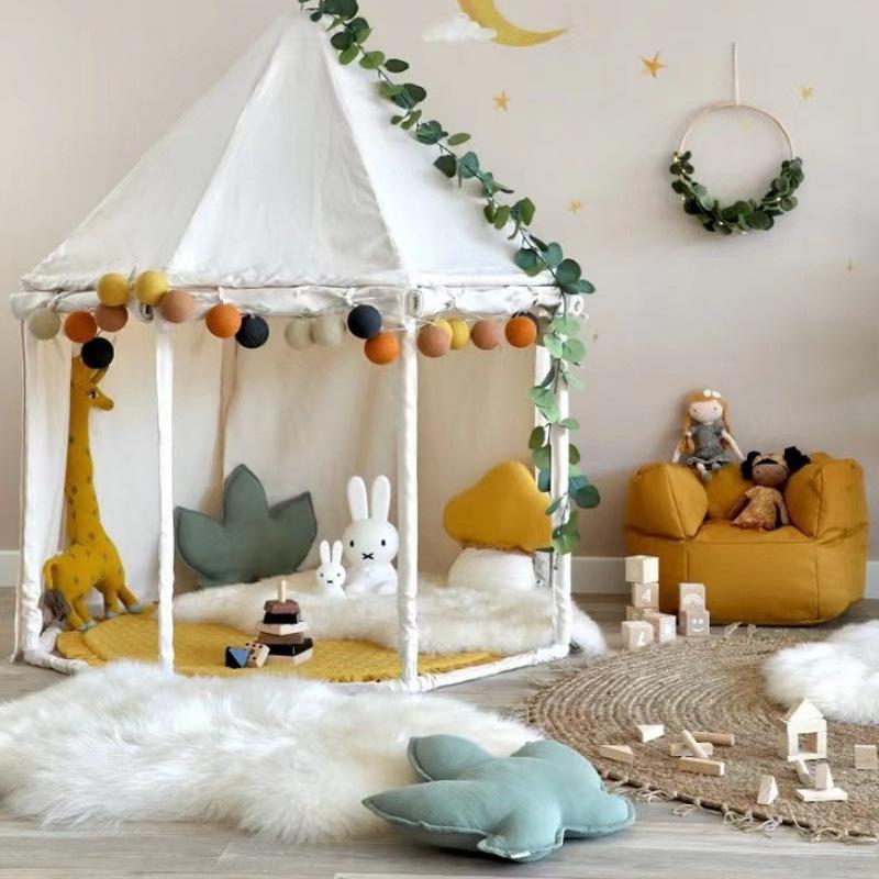 Oversized Octagonal Yurt Playhouse for Children - Princess Castle Style Indoor Tent