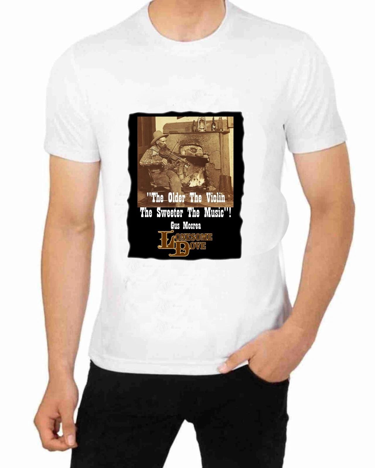 Older The Violin Sweeter the Music T-Shirt for Men Apparel Short Sleeve Clothing M
