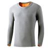 Men's Slim Fit Fleece-Lined Long-Sleeve Base Layer T-Shirt for Autumn/Winter