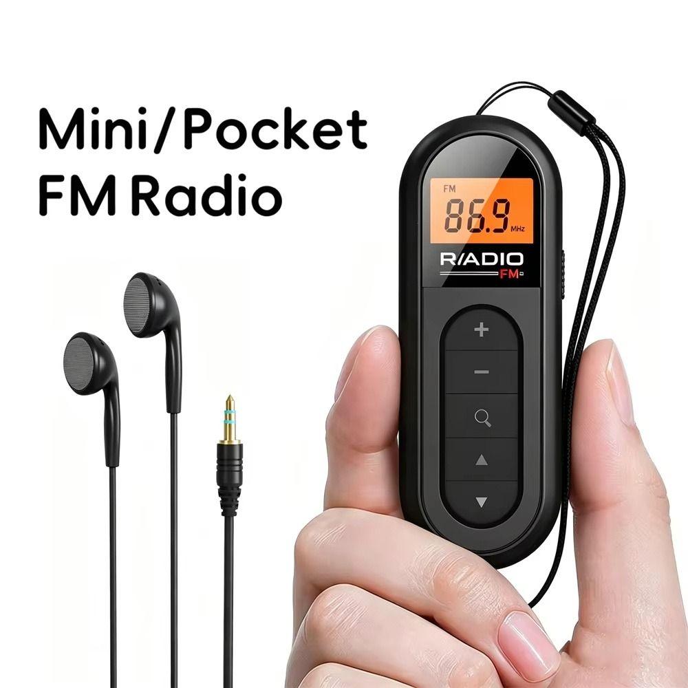 Best Reception FM Portable Radio Digital Tuning Mini Clip FM Radio Pocket Radio For Meetings