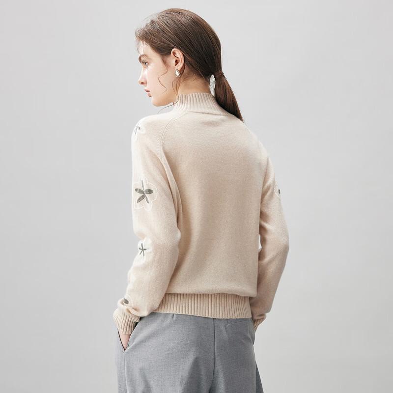 Kemengboka Women's 100% Cashmere Half-High Neck Sweater