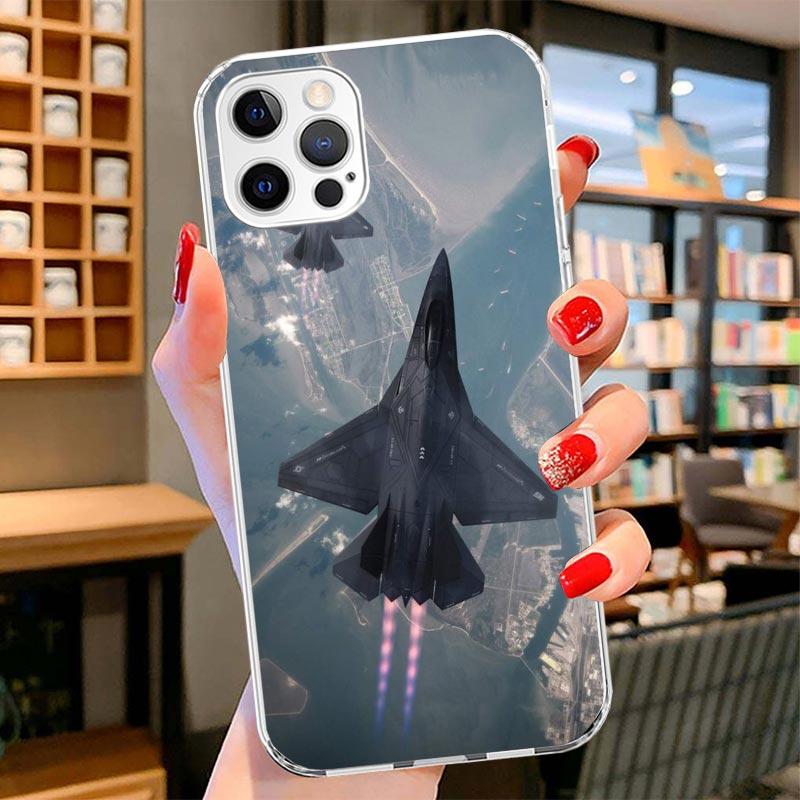 Military Aircraft Warship Fighter Cover Phone Case For iPhone 16 17 Air 15 14 Pro Max 16E Phone Case 13 Mini 12 11 7 SE 8 Print