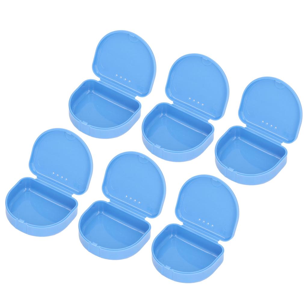 12 Pcs Denture Box Plastic Tooth Dental Orthodontic Retainer Compact Storage Case